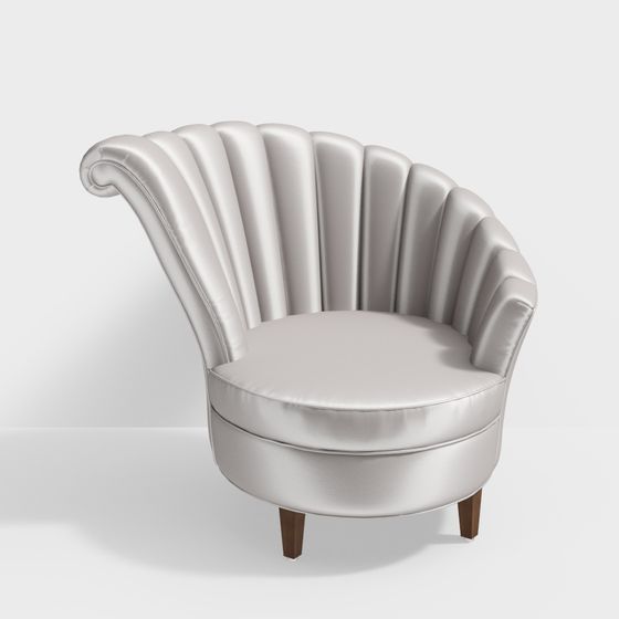 Stylish Shell Chair 3D model for Contemporary Spaces