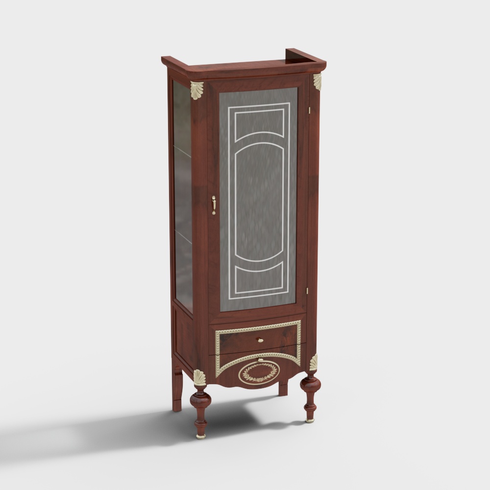 American wooden display case