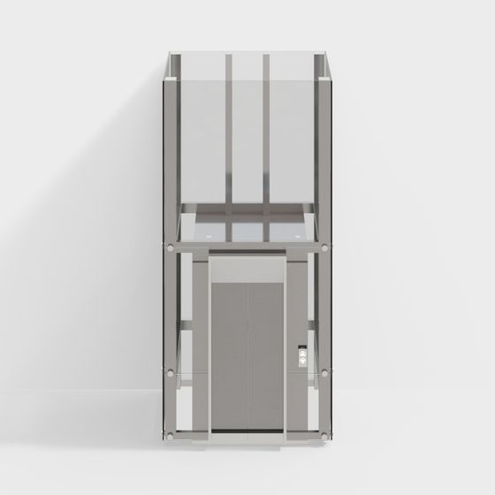 Transparent Elevator 3D model for Modern Architecture