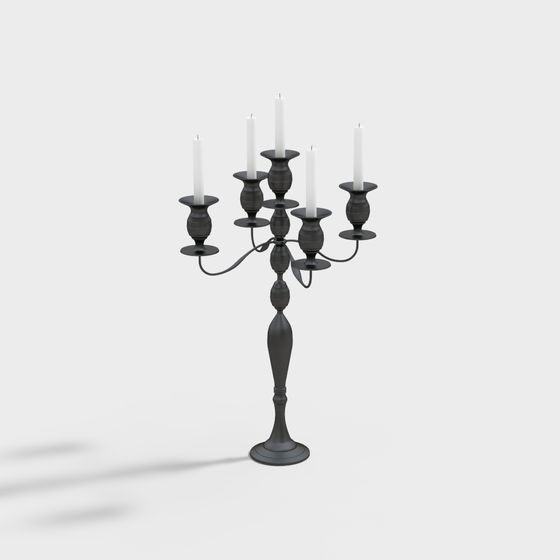 Vintage Candle Holder 3D model for Creative Projects