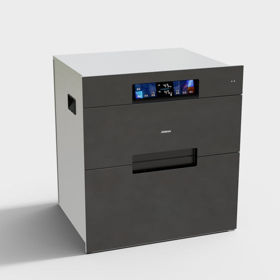 Smart Dishwasher 3D Model with Low Poly Style