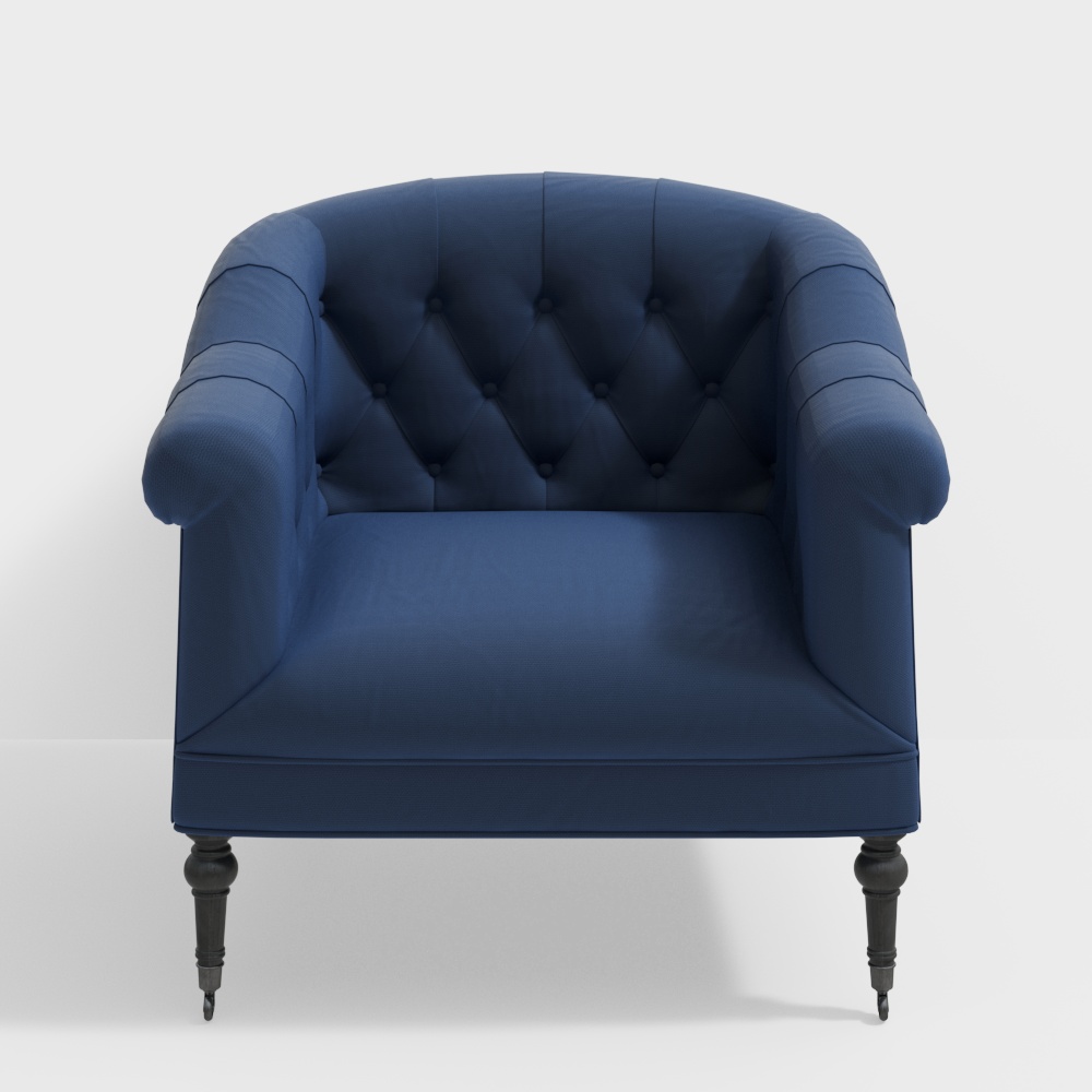 American blue single sofa
