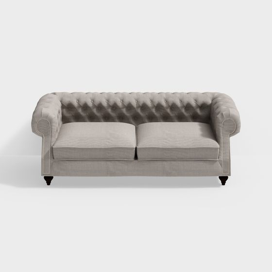 Vintage Chesterfield Sofa 3D model