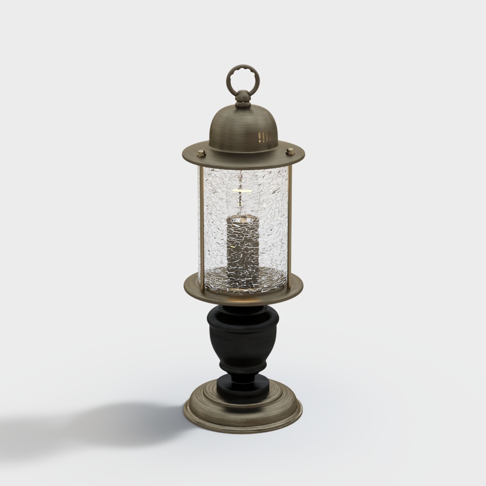 Vintage Street Lamp 3D Model – Low-Poly Classic Design
