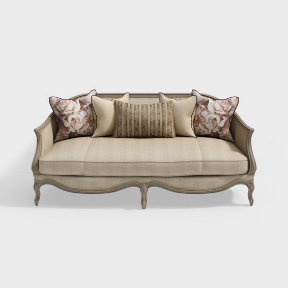 Elegant Vintage Sofa 3D model