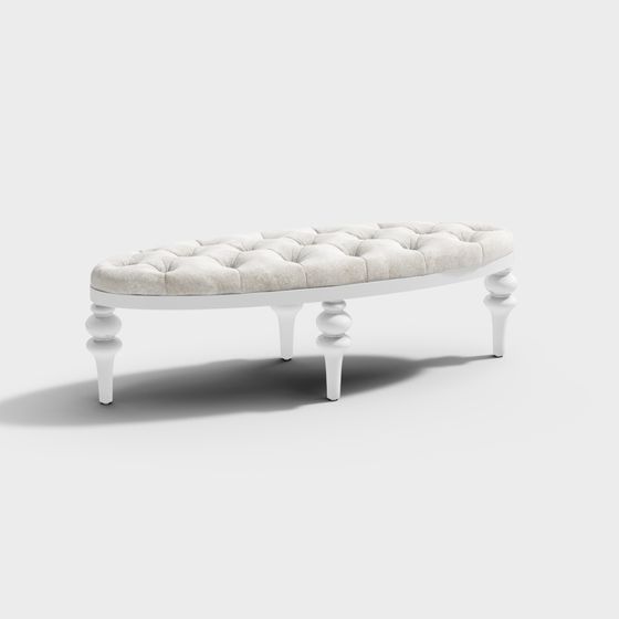 Elegant Vintage Bench 3D model