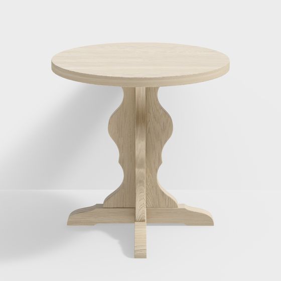 Minimalist Round Table 3D model
