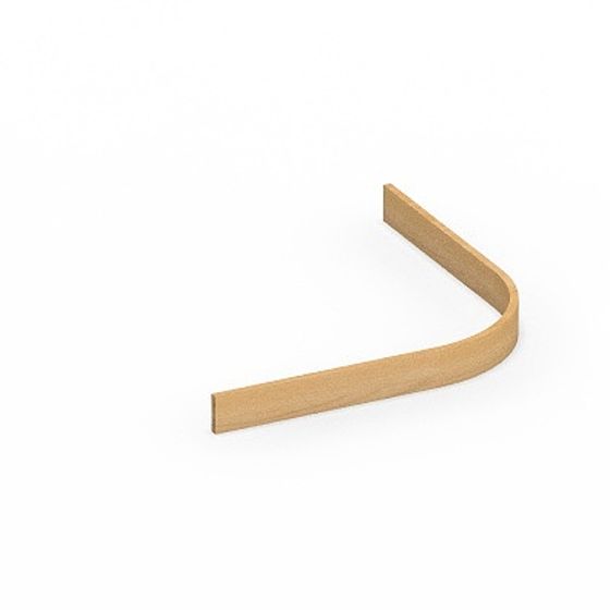 Curved Wooden Rail 3D model