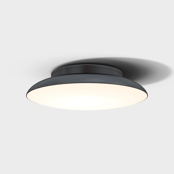 Sleek Round Light Fixture 3D model