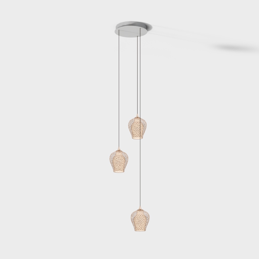 Incense chandelier - three heads - glow