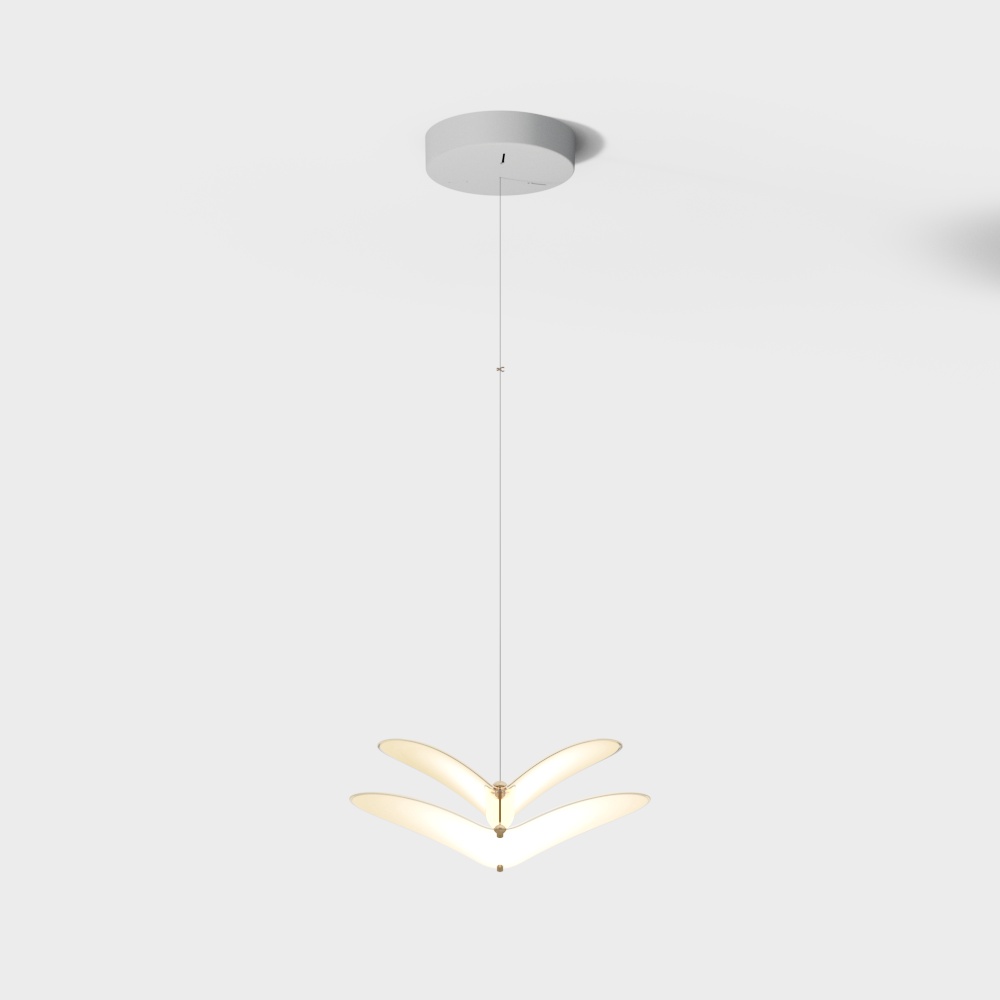 Elegant Low-Poly Chandelier 3D Model