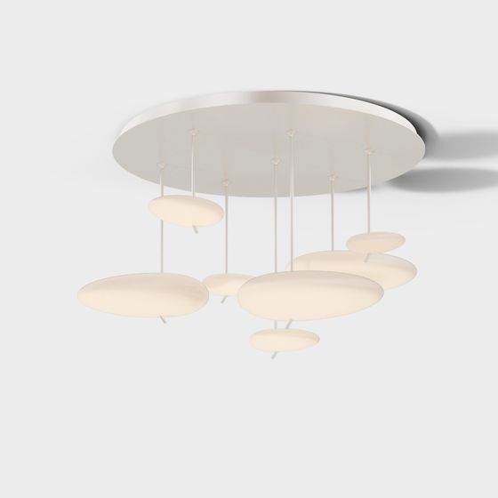 Elegant Low-Poly 3D Pendant Light Model