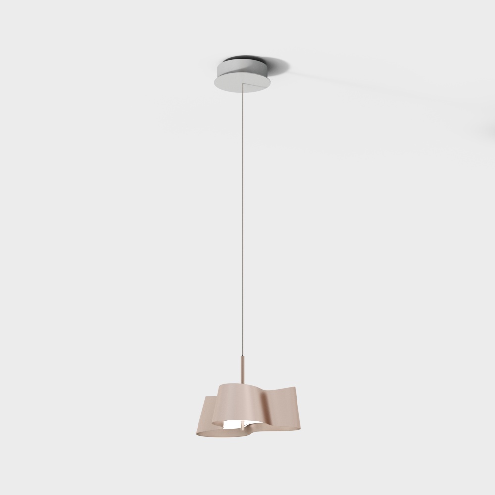 If water chandelier - single head - terracotta color