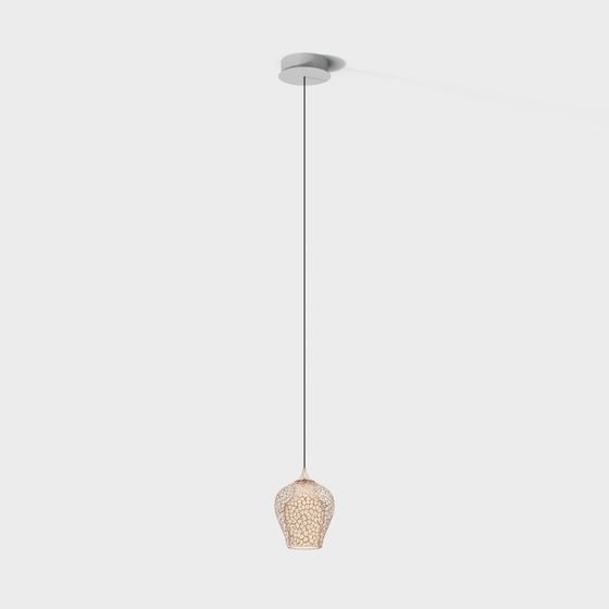 Elegant Low-Polygon Hanging Light 3D model