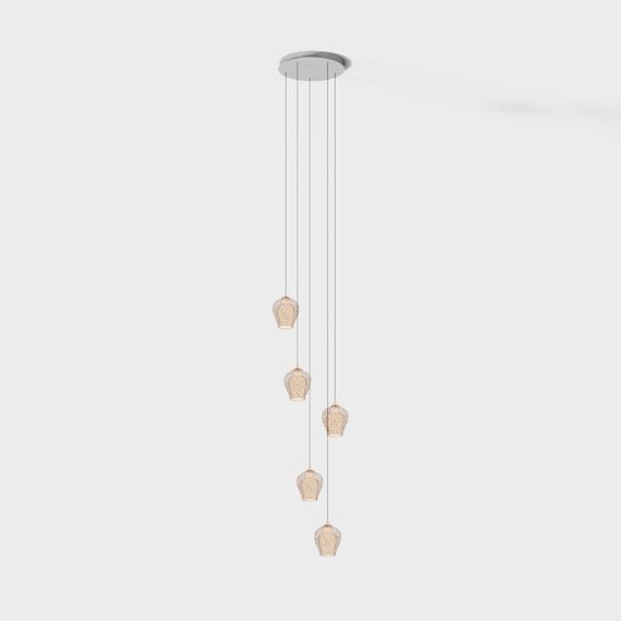 Stylish Pendant Light 3D model for Modern Interiors