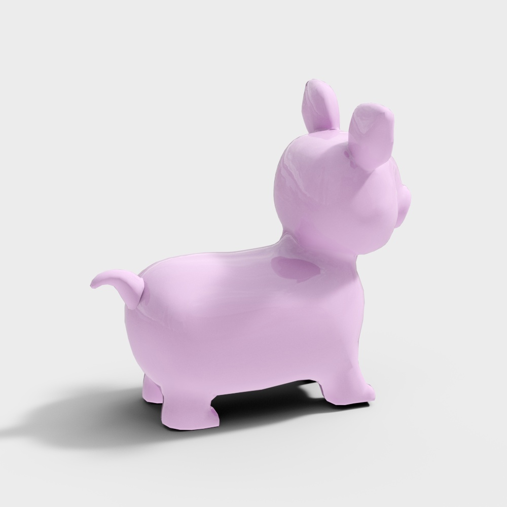 Purple plastic pig