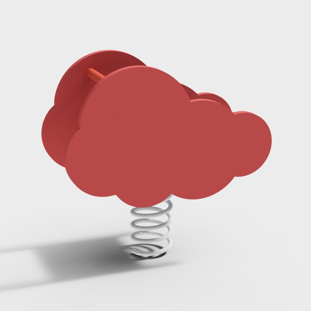 Đám mây lò xo nhựa màu đỏ