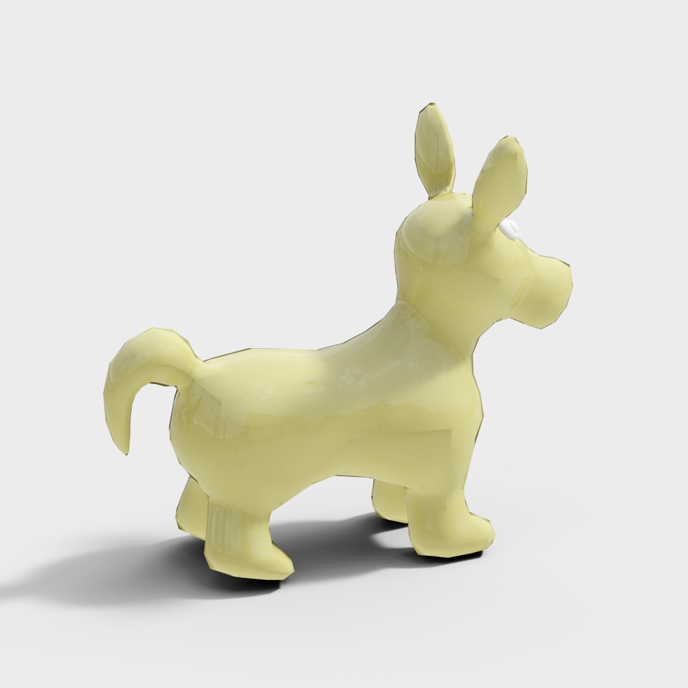Yellow plastic horse