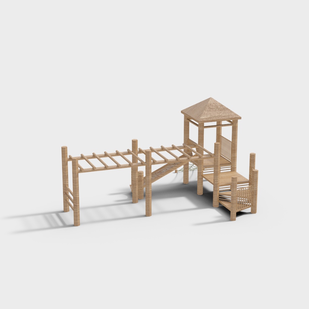 Tobogán de madera para niños