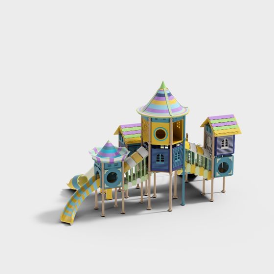 Vibrant Playhouse 3D model for Creative Projects