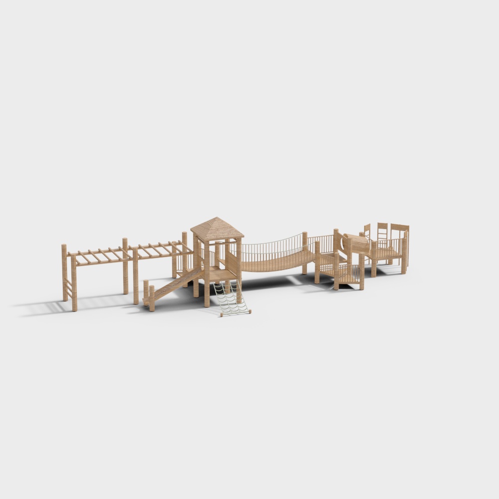 Assemblage d'escalade pour enfants en bois