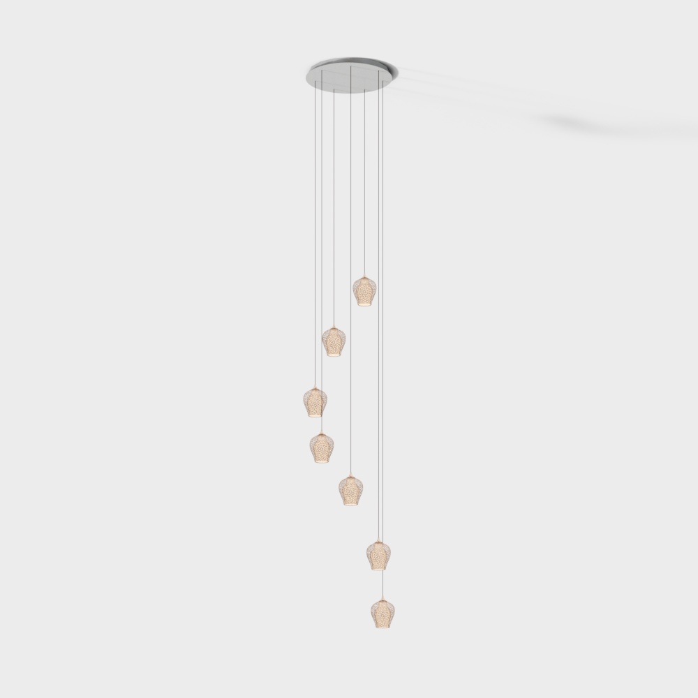 Incense chandelier - seven heads - glow