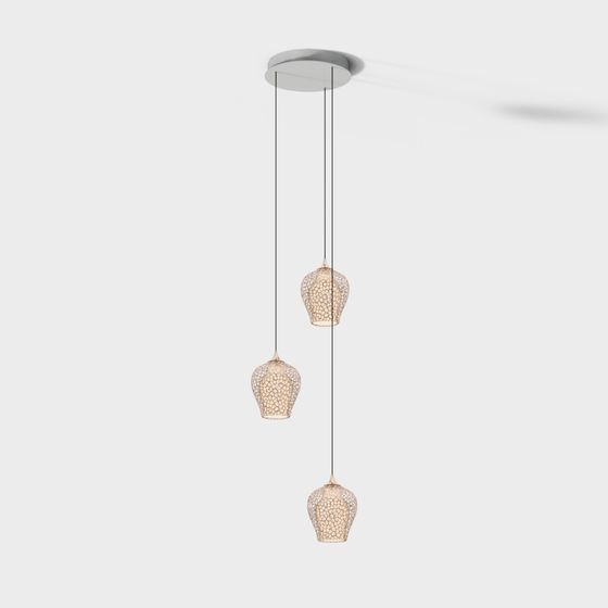 Woven Pendant Light 3D model