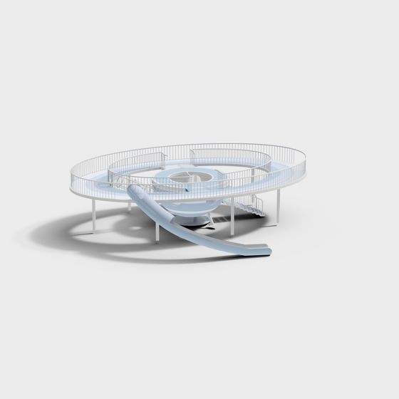 Swing Slide 3D model for Children's Play Areas