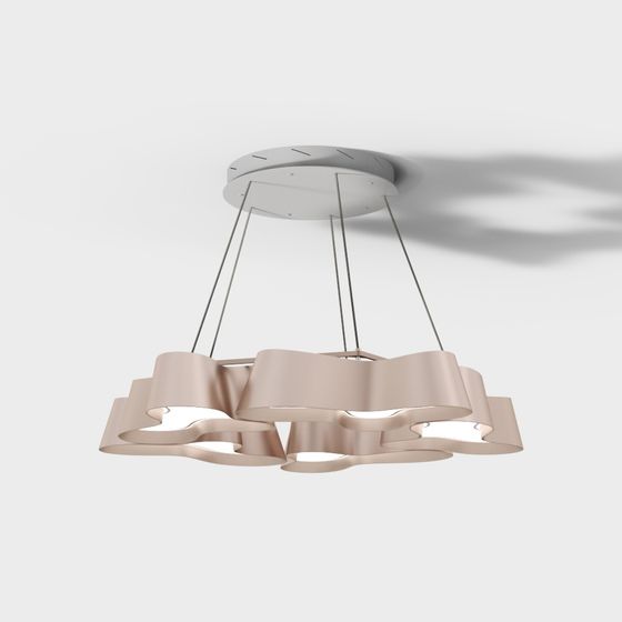 Elegant Fluid Pendant Lamp 3D model