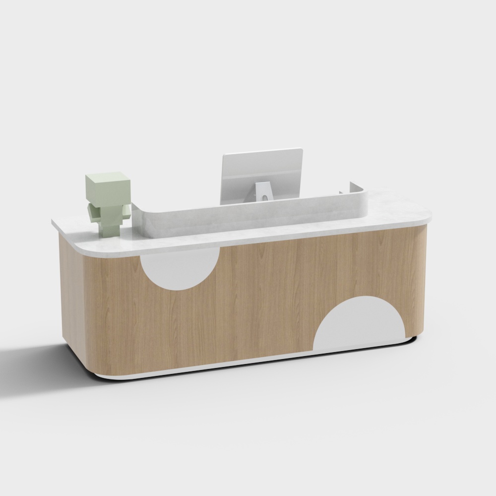 Futuristic Reception Desk 3D model