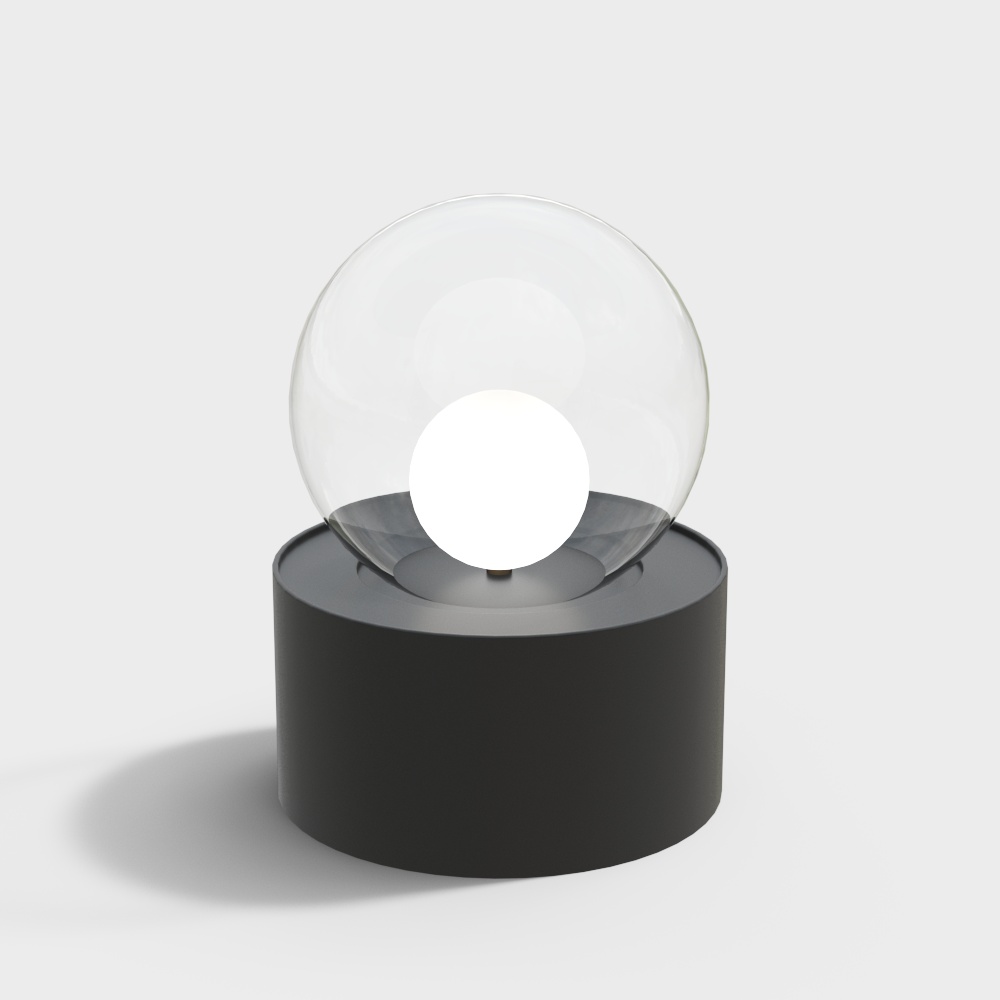 現代極簡水晶球檯燈