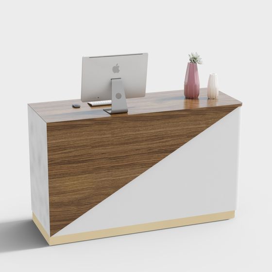 Geometric Office Desk 3D model