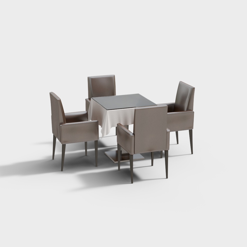 Conjunto de mesa y sillas modernas minimalistas
