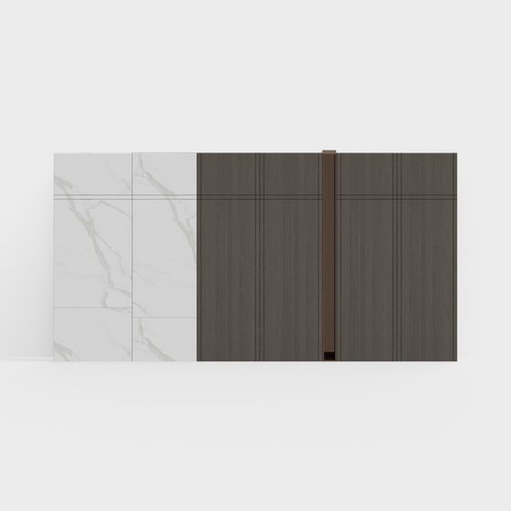 Sleek Minimalist 3D Wall Model for Urban Spaces