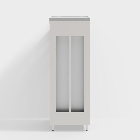 Modern Glass Door Storage Cabinet 3D model