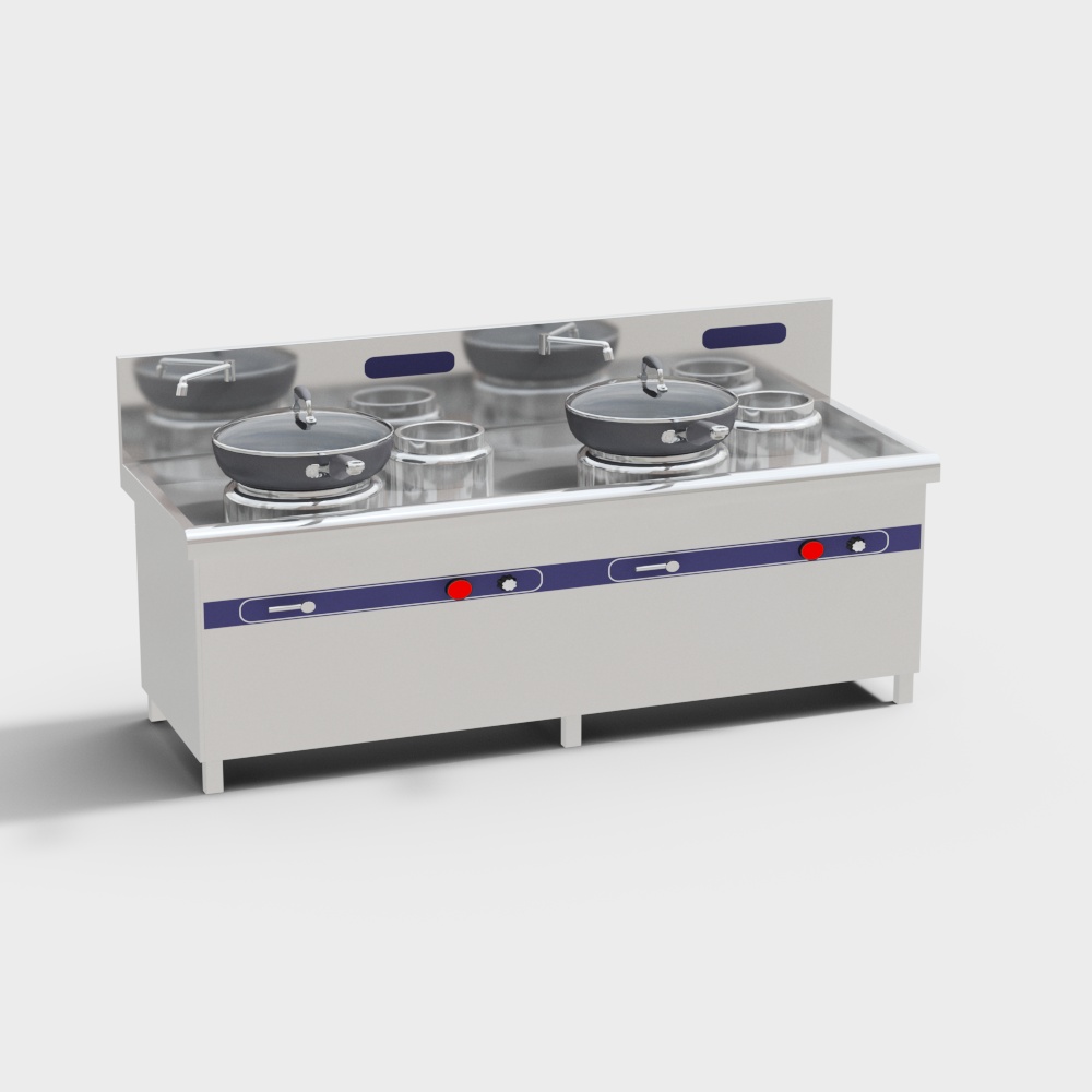Modern Kitchen Double-Head Single-Tail Stove