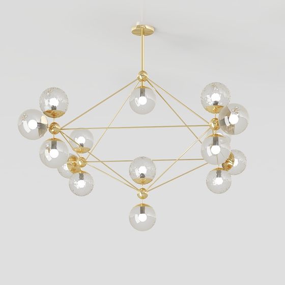 Stunning Crystal Nebula Chandelier 3D model