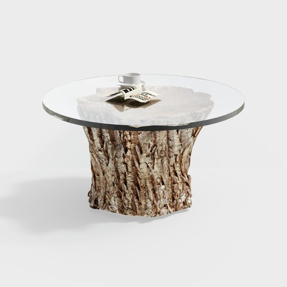 Stump Glass Table 3D model