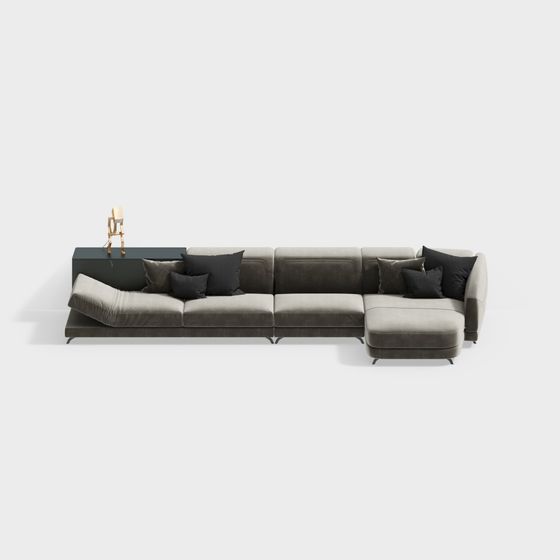 Elegant Modern Sofa 3D Model