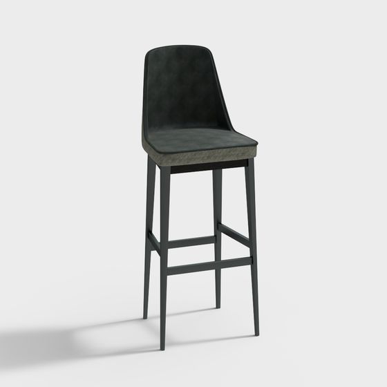 Stylish Bar Stool 3D model for Contemporary Spaces