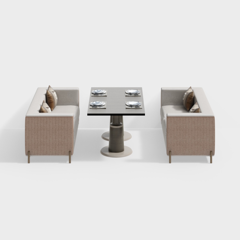 New Chinese-Style Cafe Sofa Set