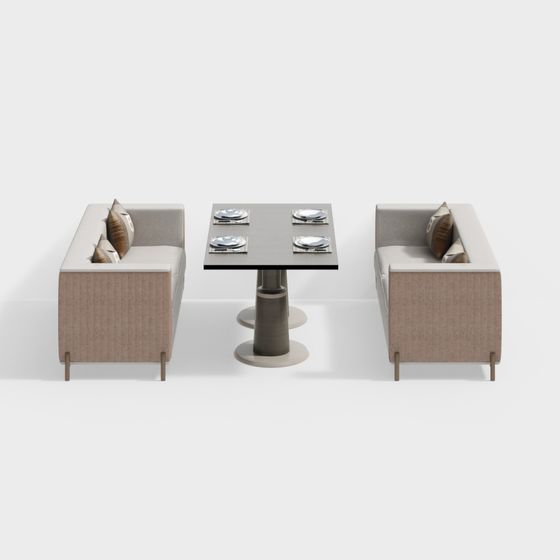 Urban Living Room Set 3D model for Modern Designers