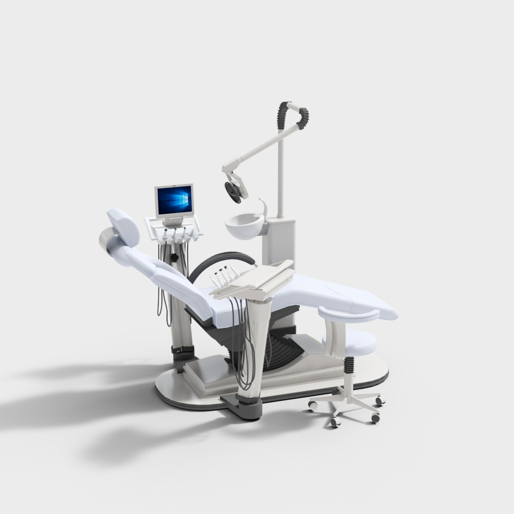 Sleek Dental Chair 3D Model for Modern Healthcare