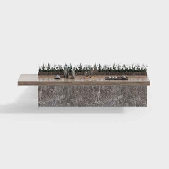 Floating Tea Table 3D model for Modern Interiors