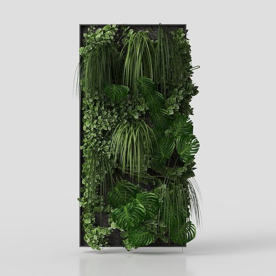 Mur vert extérieur moderne