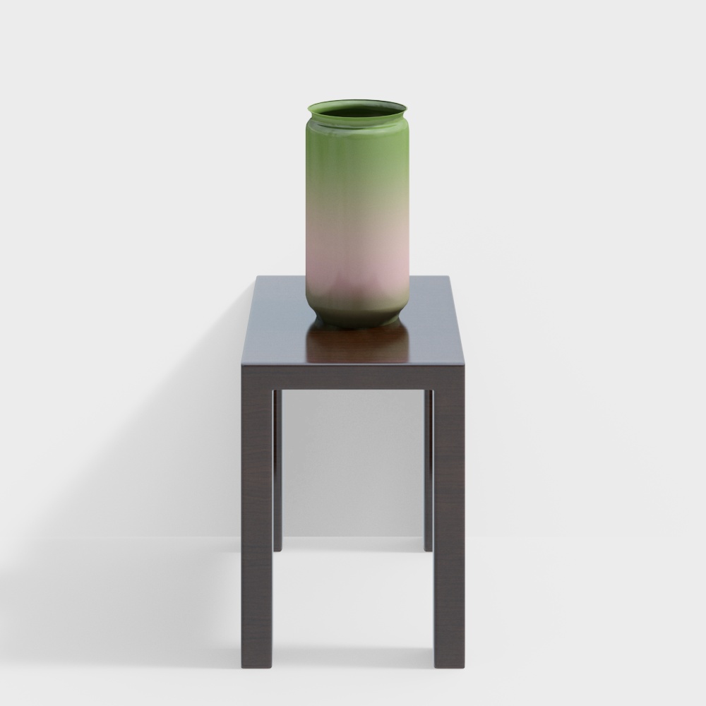 Minimalist Vase and Square Table 3D model