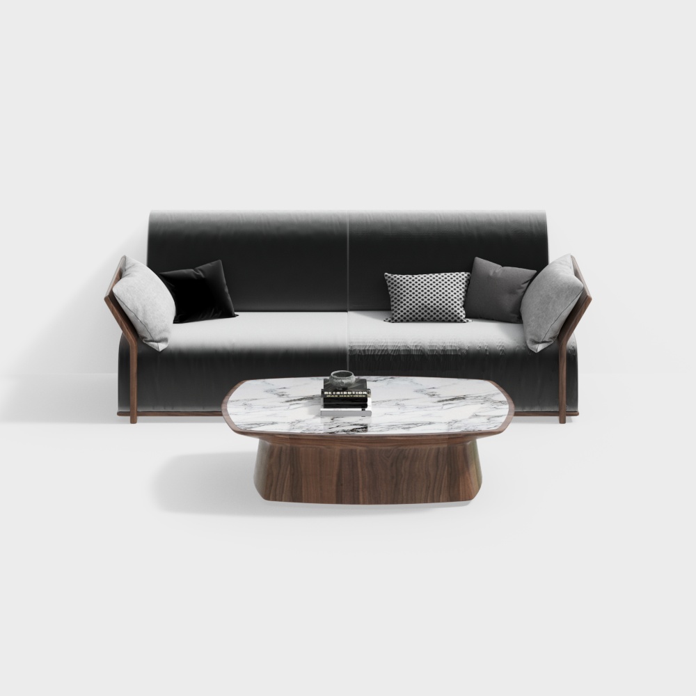 New Chinese-Style Reception Room Sofa Coffee Table Set