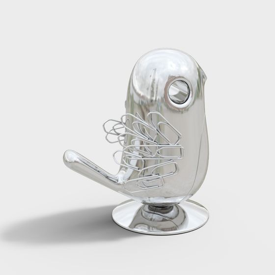 Stylish Metal Birdcage 3D model