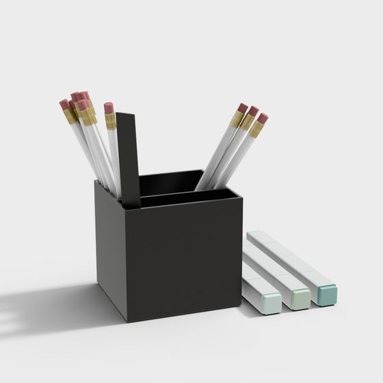 Sleek Pencil Holder 3D Model