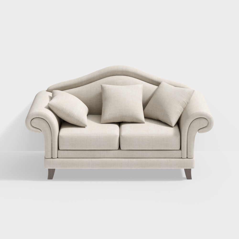 Cozy Corner 3D model Sofa for Modern Interiors